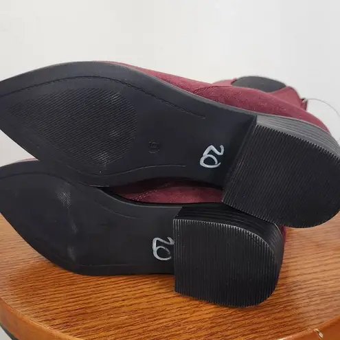 Seven7 Oxblood Manhattan Micro Suede Boot Size 6 NWT Ankle Bootie