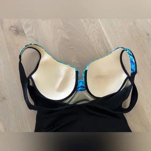 MiracleSuit Night Lights Layered Escape Underwire One Piece Swimsuit size 12