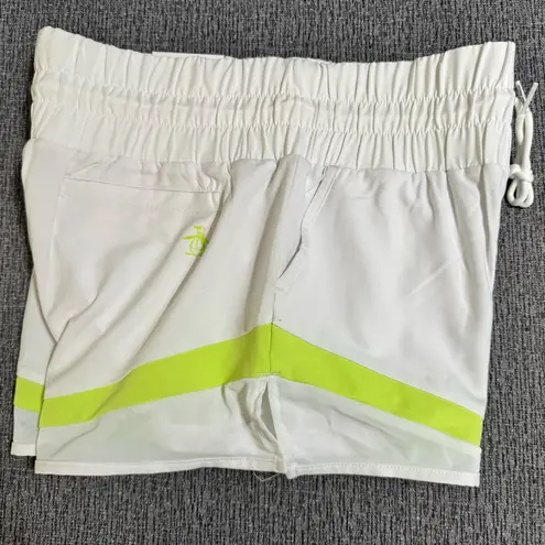 Original Penguin High Waist Tennis Shorts White