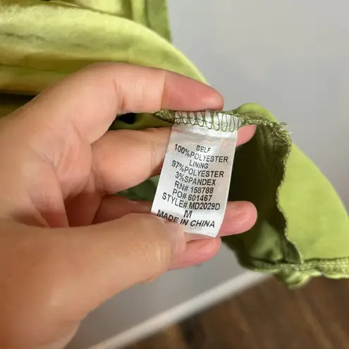 MABLE bright green chartreuse cowlneck mini dress Size M - Image 5