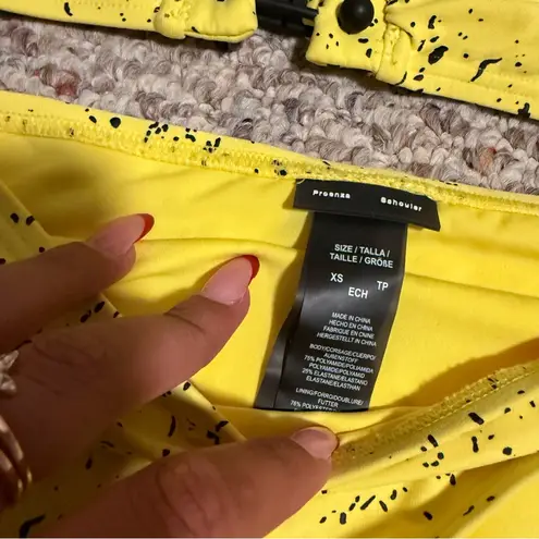 Proenza Schouler Splatter Print Barbell Swim Set Yellow- Size XS