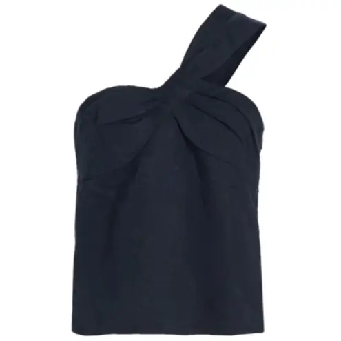 Veronica Beard NWT Belinda Ink One-Shoulder Jacquard Top