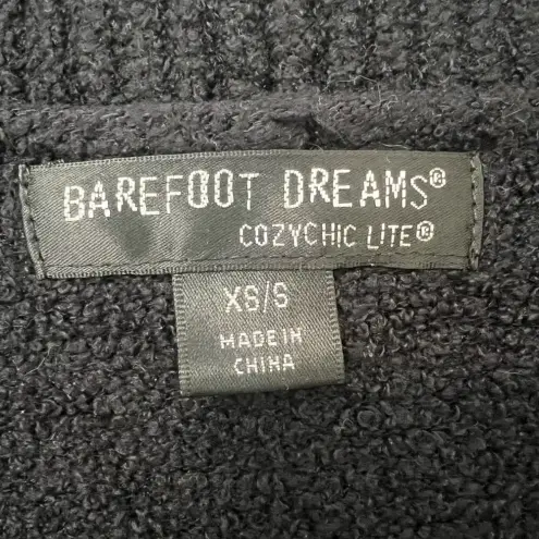 Barefoot Dreams  CozyChic Lite‎ Circle Shawl Cardigan in Black