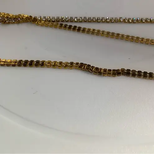 AUTHENTIC LELET NY RHINESTONE GOLD TONE HEAD PIECE