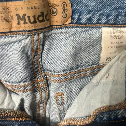 Mudd Vintage  Mid-Rise Light Blue Wash Raw Hem Flare Jeans Size 9