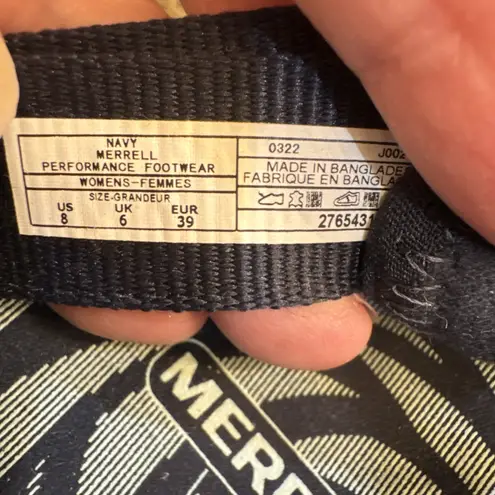 Merrell Ladies Terran 3 Cush Lattice Strappy Sandal Size 8 Navy Marine