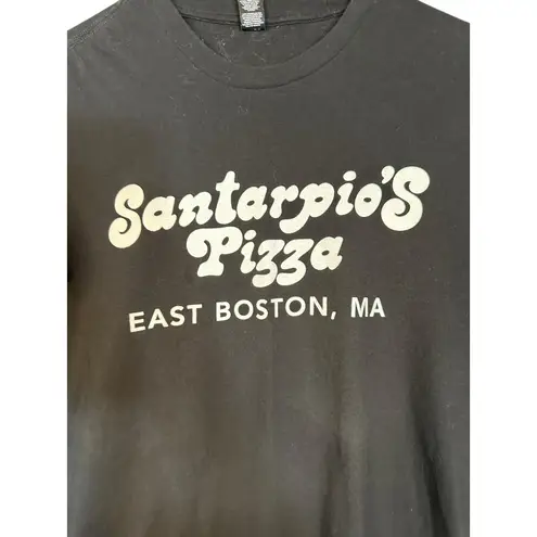 District Black Short Sleeve Santarpios Pizza East Boston T