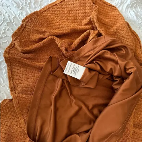 Lucy Paris Burnt Orange Sleeveless Knit Dress Small