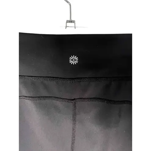 Tangerine Cropped Black Athletic Leggings With Pockets