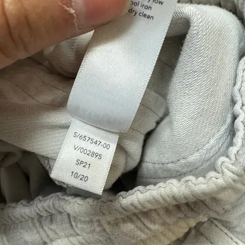 Athleta  Pants Women Size 6 Farallon Grey White Printed Jogger Cotton Spandex