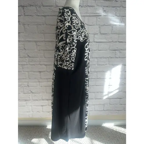 Sami & Jo Women’s NWT Contemporary Black & Creme Plus Midi Sized Dress 2X