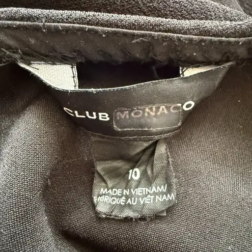 Club Monaco Sculptural Mini Dress Women's 10 Black Minimalist Neutral LBD Career