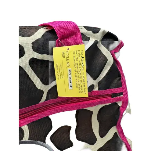 J Garden Giraffe Peace Print 19 in Long Lightweight Overnight Duffel Bag