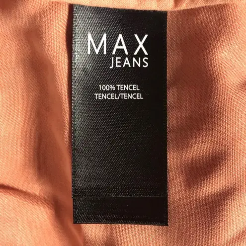 Max jeans Salmon Pink Utility Jacket Small Boyfriend Military Zip Pocket Retro