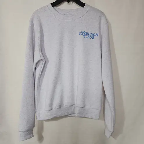 Brunch club women's gray sweatshirt size medium