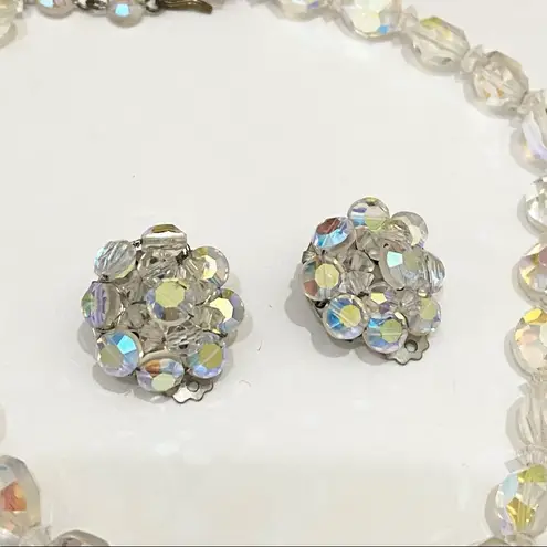 Unsigned Vintage Aurora Borealis Crystal Necklace