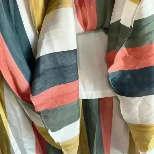 Mystree  Women’s Satin Silk Colorful Stripes Skirt Size‎ M NWT