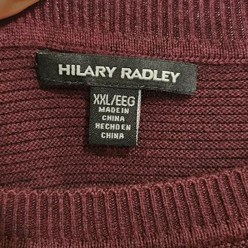 Hilary Radley Red Long Sleeve Crewneck Pullover Layered 2fer Sweater Size XXL