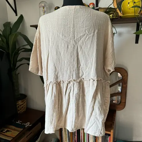 Rokoko Natural Gauzy Linen Maternity Top