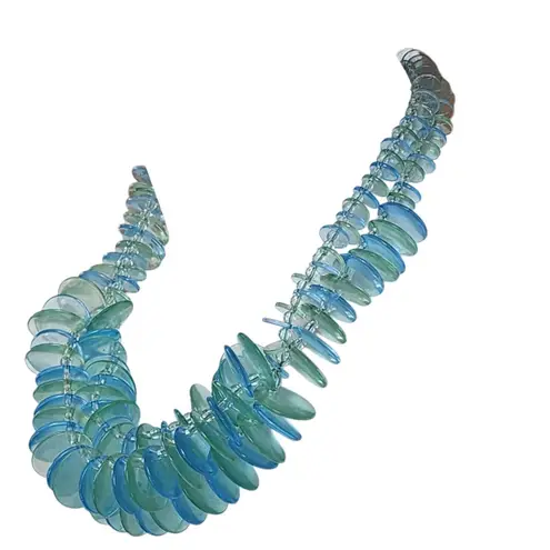 Bijoux Terner Blue & Green Acrylic Bead Statement Necklace