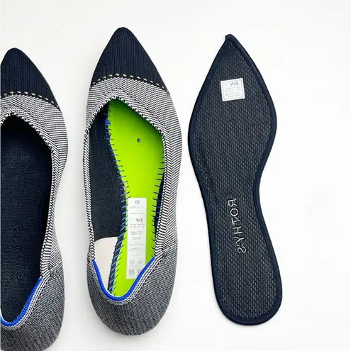 Rothy's ROTHY’S The Point Gray Mist Captoe Slip On Flats, Size 8