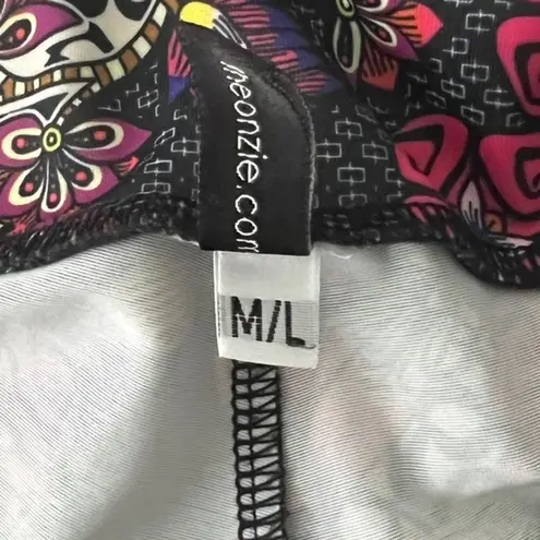 Onzie Pants Womens Medium Large Multicolored Koh Tao Floral Cropped Leggings Gym