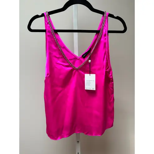 Generation Love NEW NWT Women's Pink Marian Crystal Trim Tank Top Size Small
