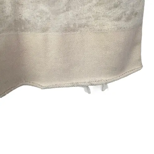 IRO JEANS Lewis Muscle Tee Sheer Distressed Sleeveless Ivory Cream Cotton Medium