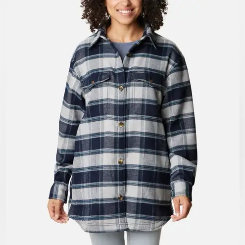 Columbia  women’s calico basin shirt jacket plaid size XXL casual‎ cozy winter