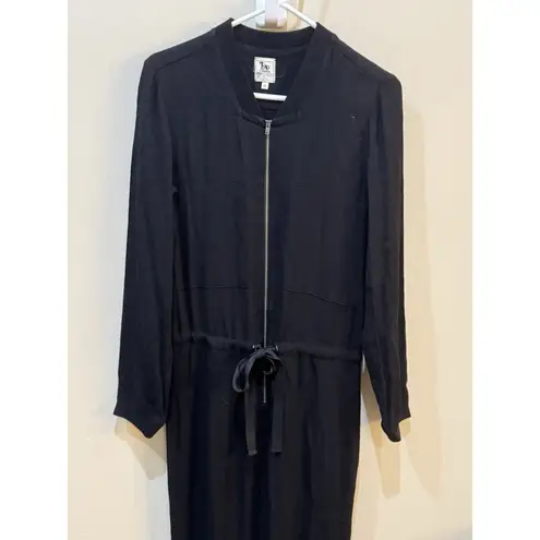 L'Agence Black Utility One Piece Jumpsuit Jogger Long Sleeve Drawstring