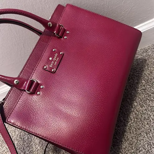 Kate Spade  Burgundy (Red) Women’s Leather Satchels Purse