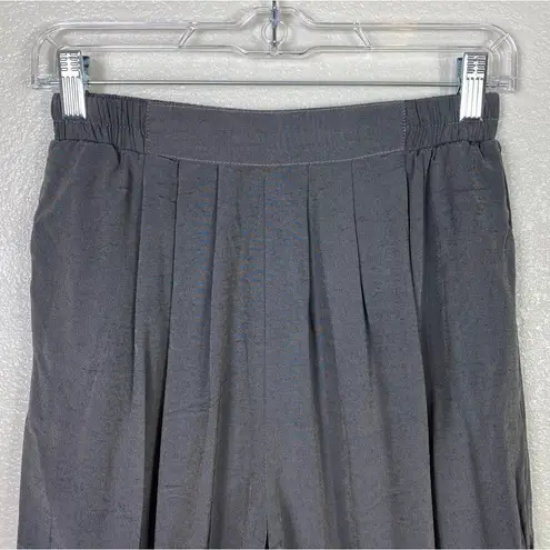 Vintage Grey Silky High Waisted Trouser Pants Gray