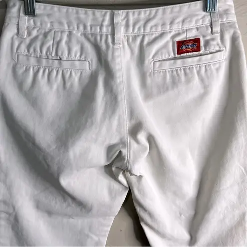 Dickies  White Wide Leg Crop Capris