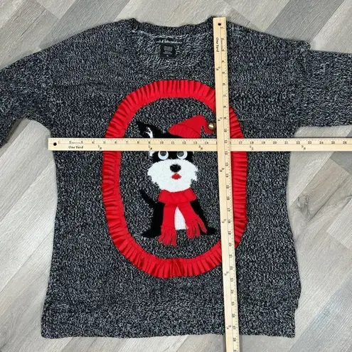 United States Sweaters Untied States Sweaters Ugly Christmas Terrier Dog Sweater Black Red XL