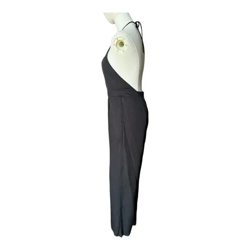 PINKMINK Take Care Backless Halter Neck Jumpsuit in Black size medium