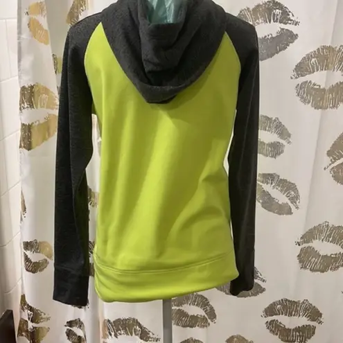 Nike Therma Fit Neon Highlighter Sweatshirt Hoodie Small RARE Yellow