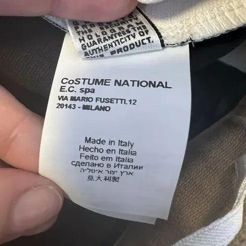 Costume National Jersey Colorblock Pant Size 44 IT / 8 US Black