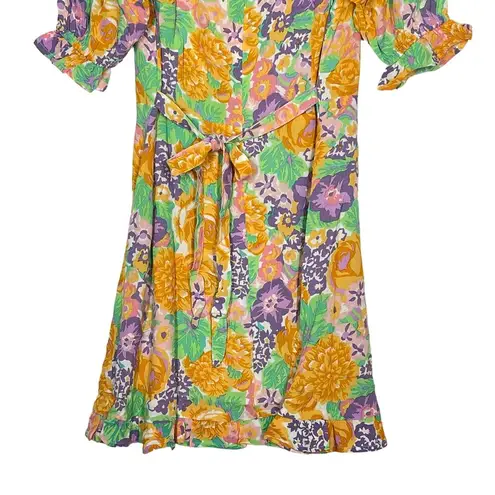 Faithfull the Brand NEW  Mini Dress Women's Size 6 Ade Multicolor Floral Florence