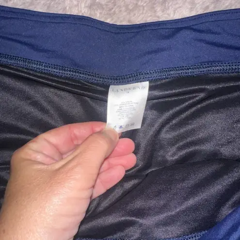 Lands' End Blue Swim Skorts/Skirt with Smooth Fabric and Clean Hem Size 14