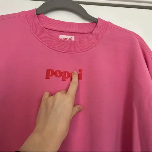 Drink Poppi Women's Pink Sweatshirt and sweatpants matching set - Image 3