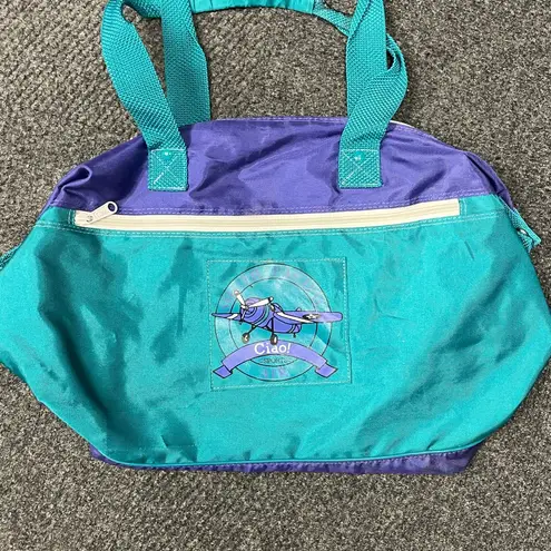 Ciao! • vintage purple large duffel bag weekender Green