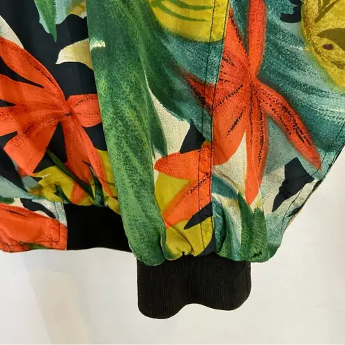 Robert stock Vintage 80’s Ltd 100% Silk Tropical Floral Print Jacket Size Large
