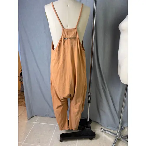 FP Movement Hot Shot Onesie L Toasted Coconut Slouchy Jumpsuit Comfy Loungewear Orange Size L