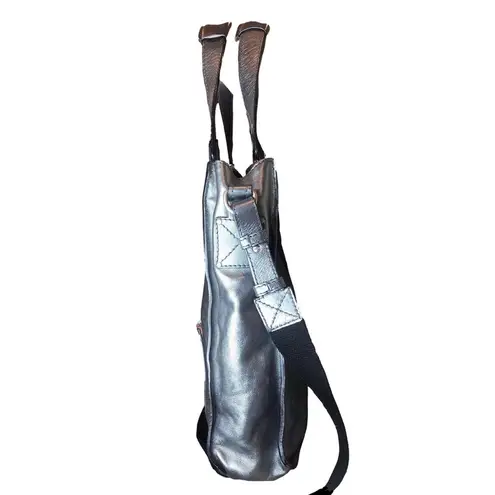 Chloé CHLOE Paddington Bag Silver Leather Tote Padlock Key Crossbody Shoulder Strap