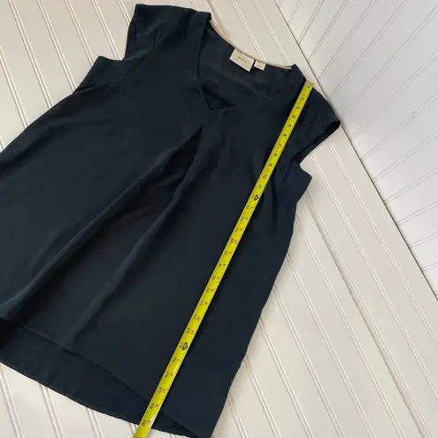 Maeve Anthropologie Pinstriped Sleeveless Top & Black Cap Sleeve Tunic S