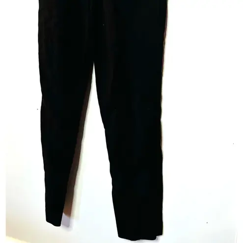 Black Halo Women's Silk Black Top Skinny Fitted Pockets Jumpsuit Size 2