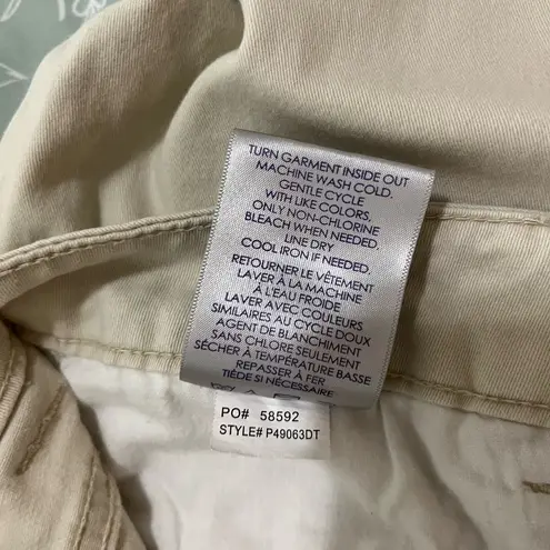 NYDJ Women's Straight Leg Jeans - Cream Beige Size 8P