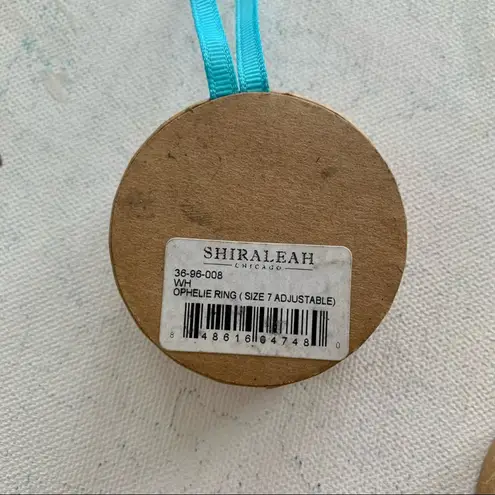 Shiraleah | Ophelia Gold Tone & White Marbled Adjustable Size 7 Ring