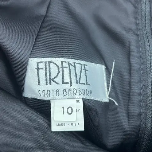 Women's Vintage Firenze Santa Barbara 100% Leather Straight Skirt, Size 10 Black