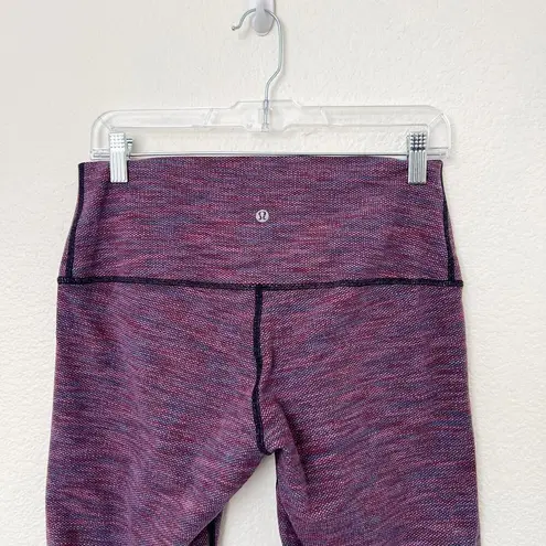 Lululemon [] Wunder Under Crop II Roll Down Diamond Jacquard Space Dye Legging 8